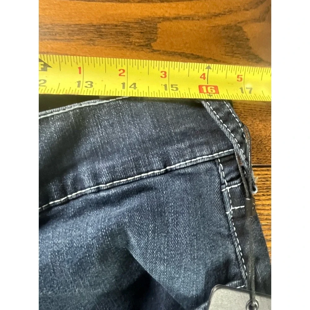 True Religion Geno Relaxed Slim Straight Leg Denim Jeans Men's 33 Blue No Flap